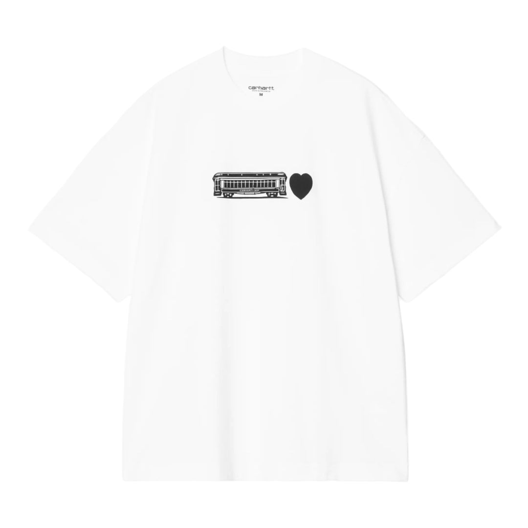 Carhartt WIP S/S Deconstructed Label T-Shirt White - Merchant Menswear