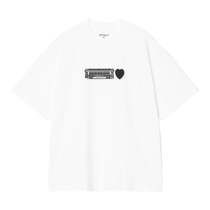 Carhartt WIP S/S Deconstructed Label T-Shirt White - Merchant Menswear