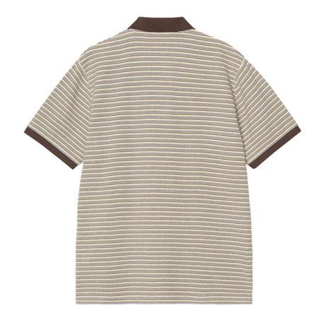 Carhartt WIP S/S Dion Stripe Cotton Waffle Polo Wax - Merchant Menswear