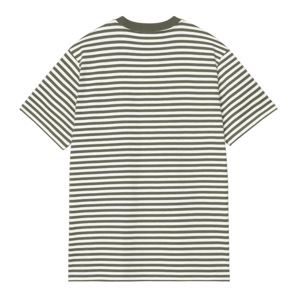 Carhartt WIP S/S Ezra Pocket Tee Leaf /Wax Stripe - Merchant Menswear