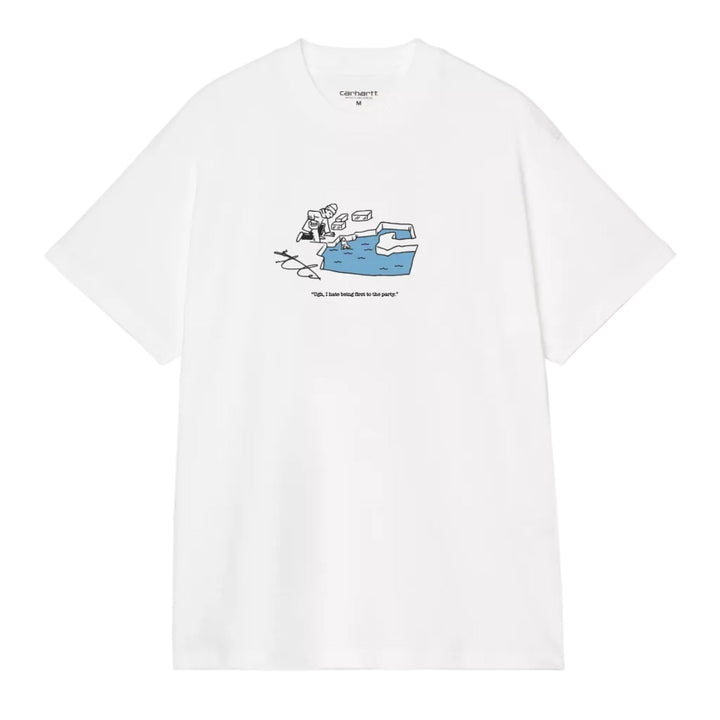 Carhartt WIP S/S Ice Fishing T-Shirt White - Merchant Menswear