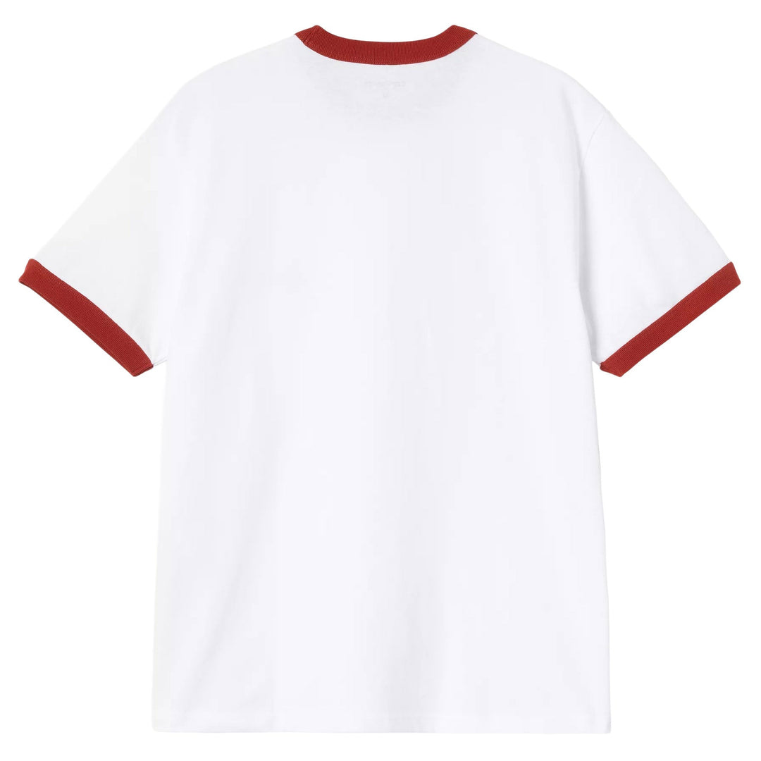 Carhartt WIP S/S Ip Ringer Tee White/Red - Merchant Menswear