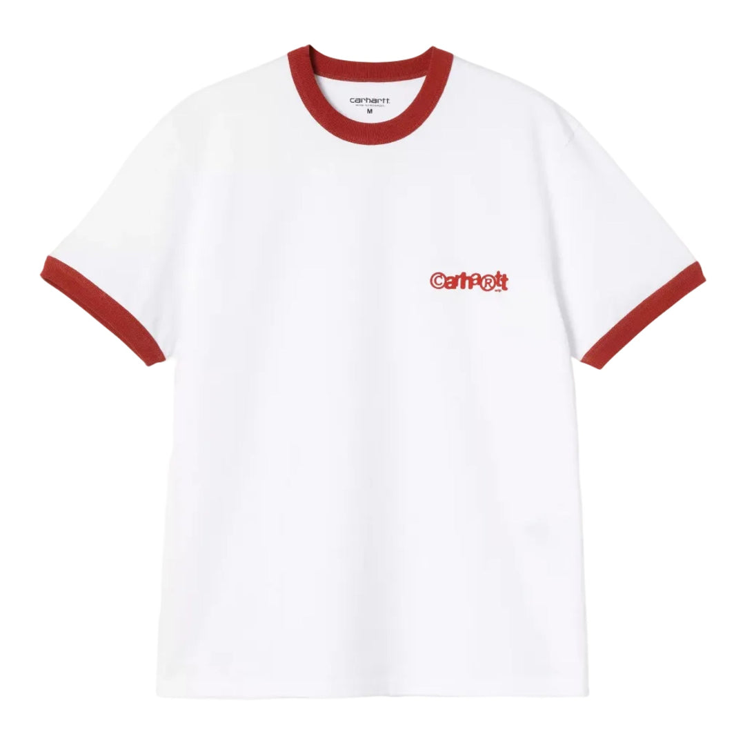 Carhartt WIP S/S Ip Ringer Tee White/Red - Merchant Menswear