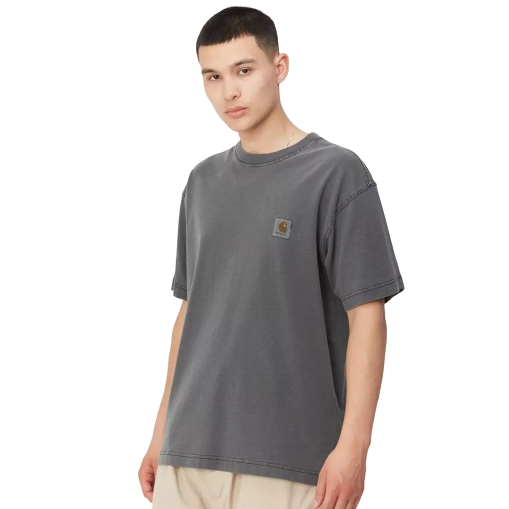 Carhartt WIP S/S Nelson T-Shirt Black Garment Dye - Merchant Menswear