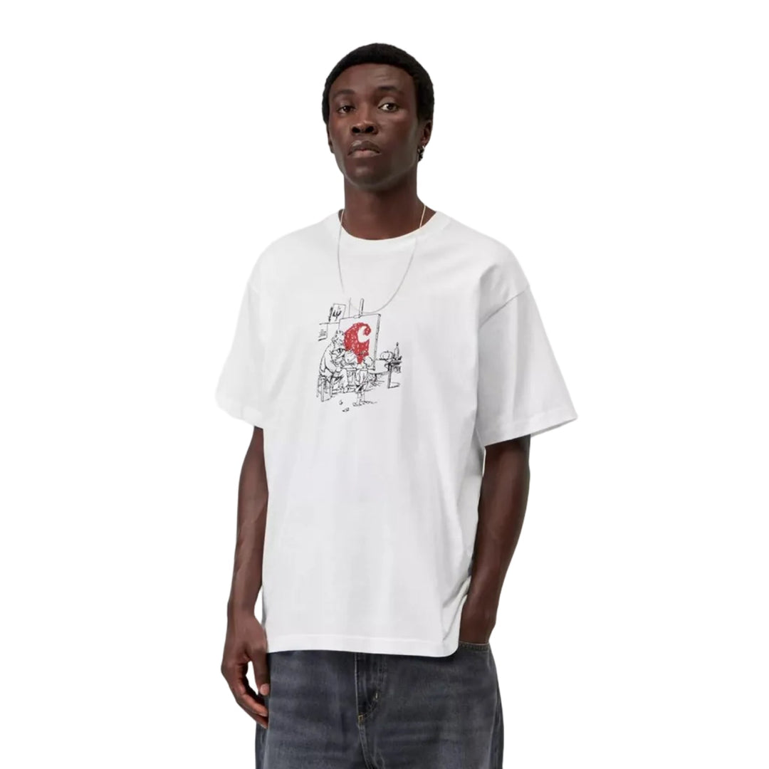 Carhartt WIP S/S Old Painter T-Shirt White - Merchant Menswear