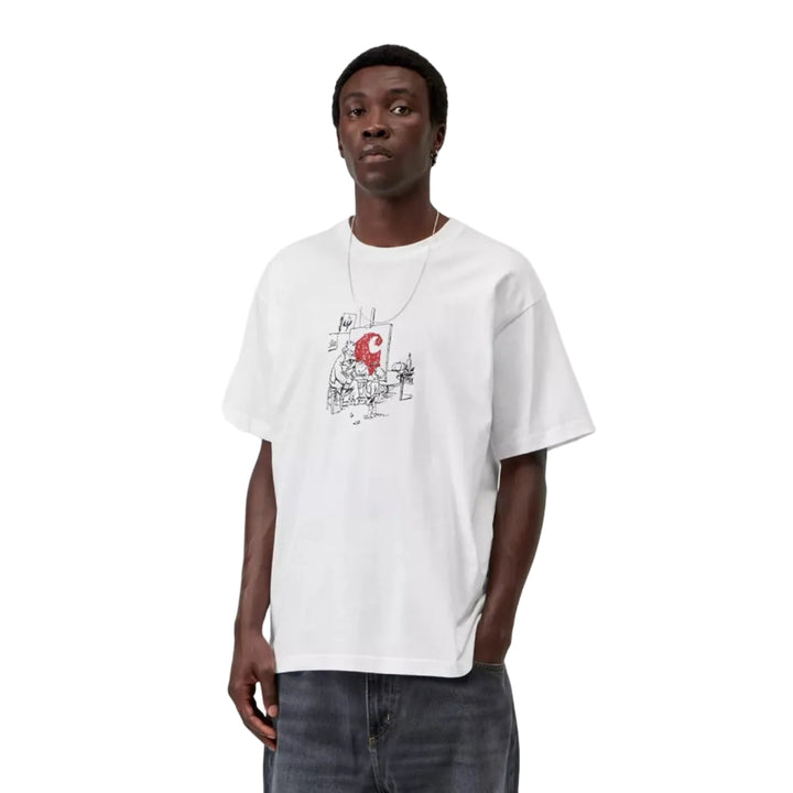Carhartt WIP S/S Old Painter T-Shirt White - Merchant Menswear