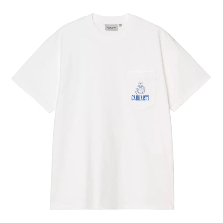 Carhartt WIP S/S Pond Corps Pocket Tee White Stone Wash - Merchant Menswear