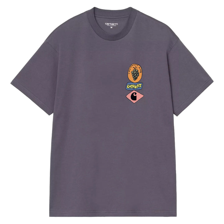 Carhartt WIP S/S Stacked Grapes Tee Shady Purple - Merchant Menswear