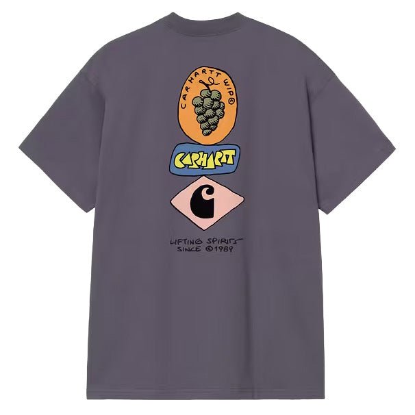Carhartt WIP S/S Stacked Grapes Tee Shady Purple - Merchant Menswear