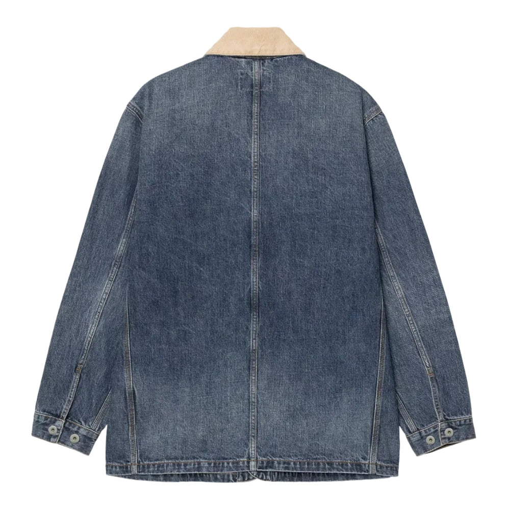 Carhartt WIP Warren Chore Coat Camano Denim Blue/Dusty H Brown Dark Used - Merchant Menswear