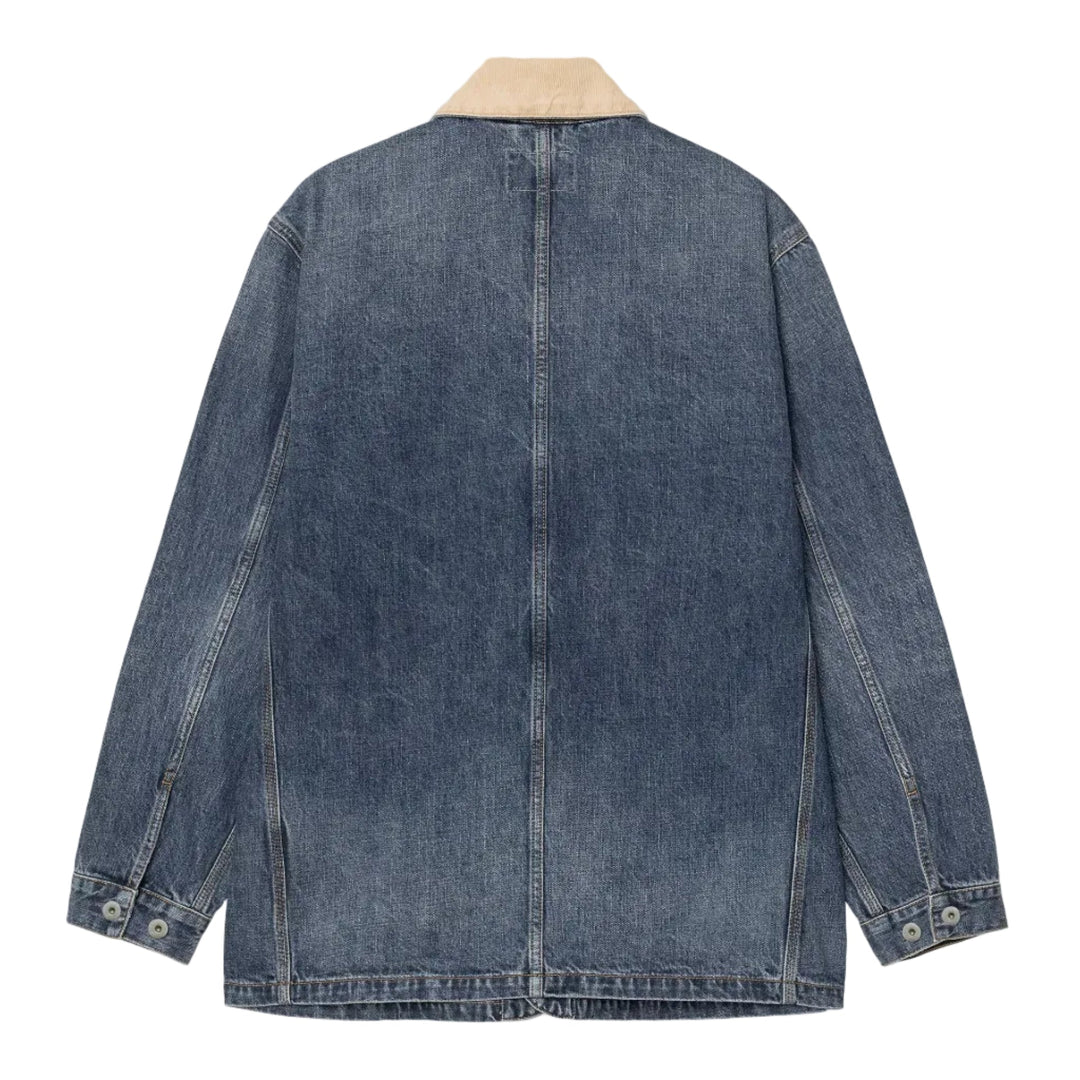 Carhartt WIP Warren Chore Coat Camano Denim Blue/Dusty H Brown Dark Used - Merchant Menswear