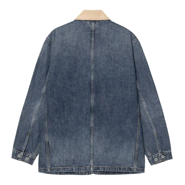 Carhartt WIP Warren Chore Coat Camano Denim Blue/Dusty H Brown Dark Used - Merchant Menswear