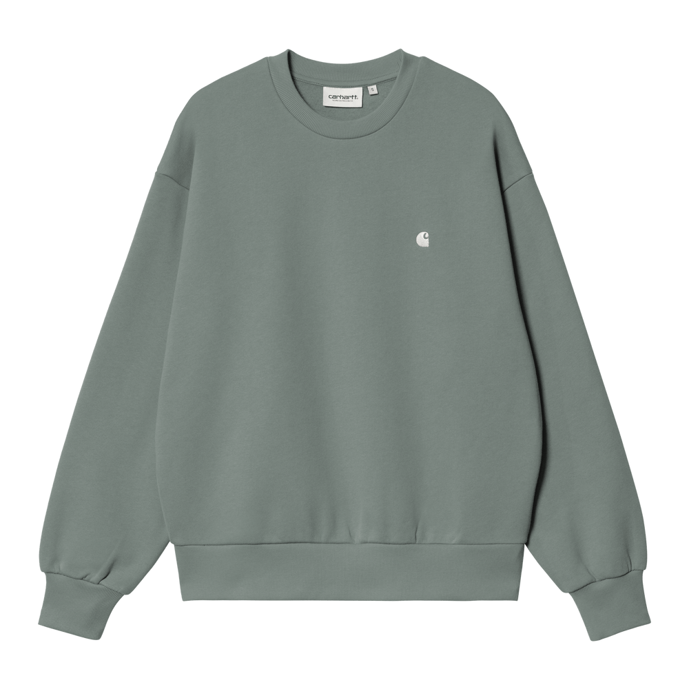 Carhartt WIP Women W Casey Sweatshirt Velvet Green/Silver - Merchant Menswear