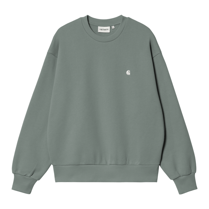 Carhartt WIP Women W Casey Sweatshirt Velvet Green/Silver - Merchant Menswear
