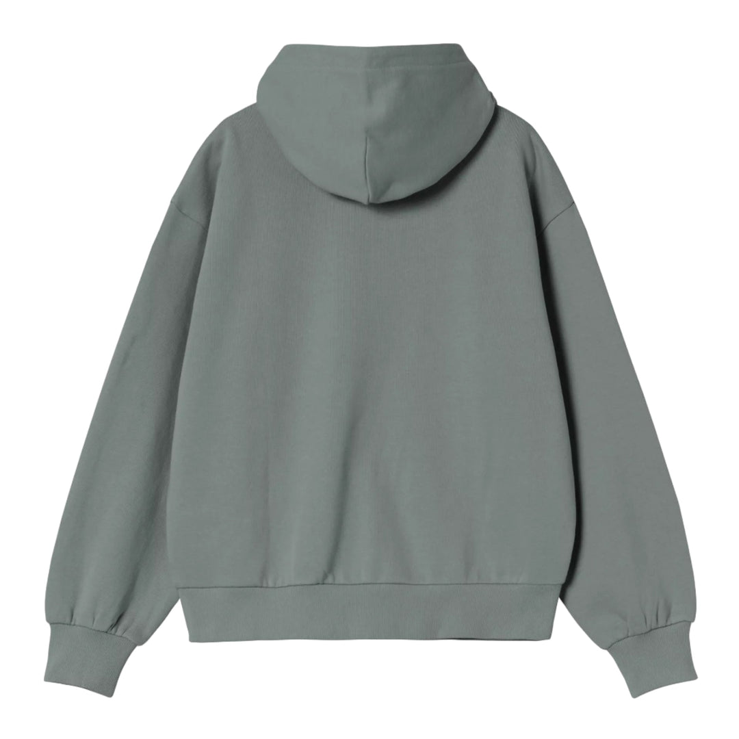 Carhartt WIP Women W Hooded Casey Sweatshirt Velvet Green / Silver - Merchant Menswear
