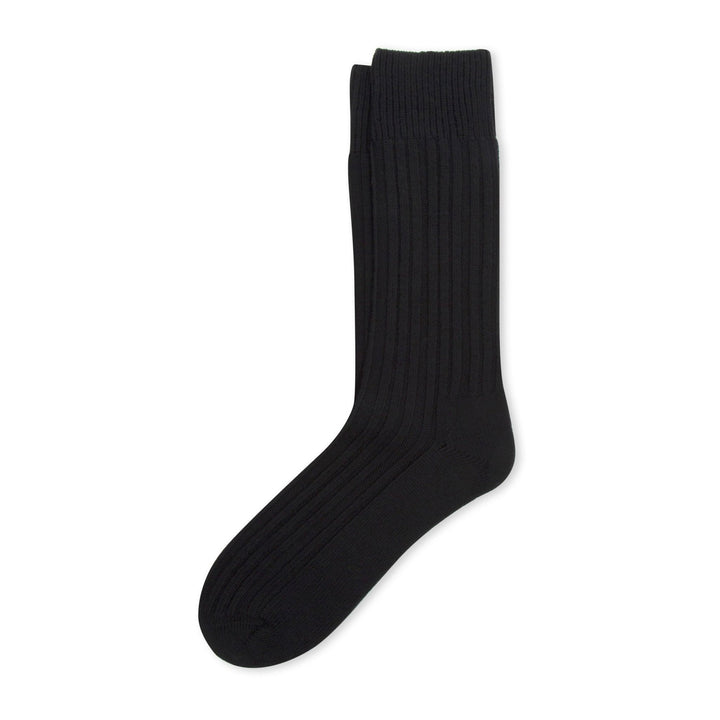 Cashwool Rib Sock Black - Merchant Menswear