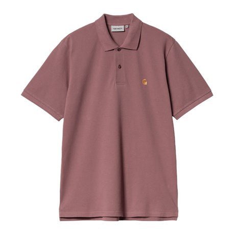 Chase Pique Garment Wash Polo Dusky Pink / Gold - Merchant Menswear