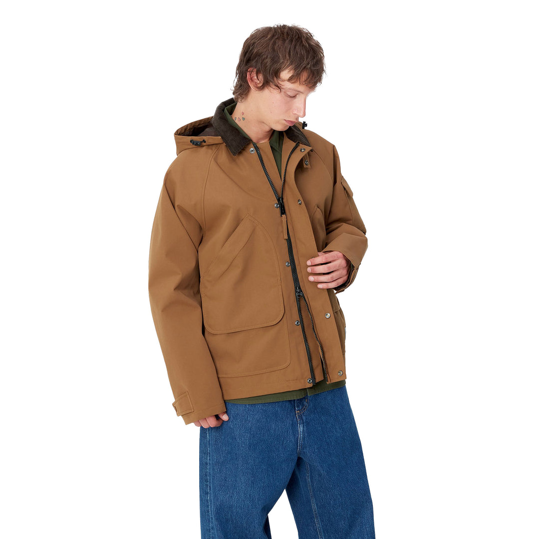 Clarton Jacket Nylon Canvas Hamilton Brown