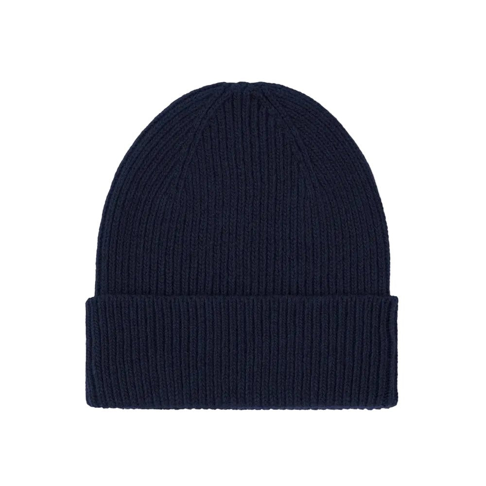 Colorful Standard Cashmere Beanie Navy Blue - Merchant Menswear