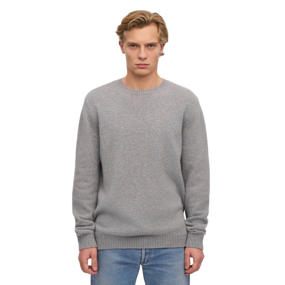 Colorful Standard Classic Merino Wool Crew Heather Grey - Merchant Menswear