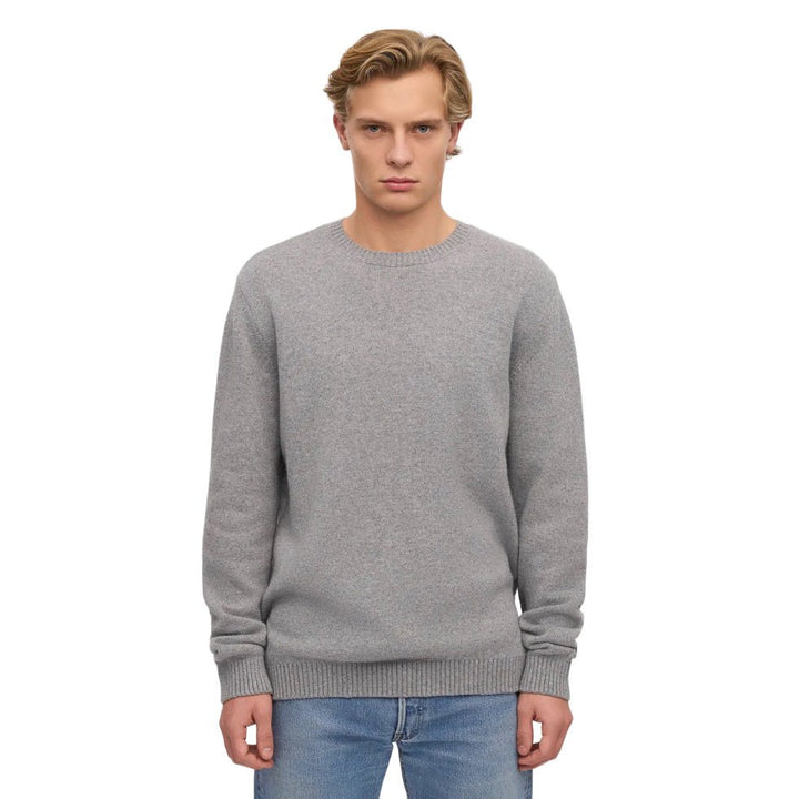 Colorful Standard Classic Merino Wool Crew Heather Grey - Merchant Menswear