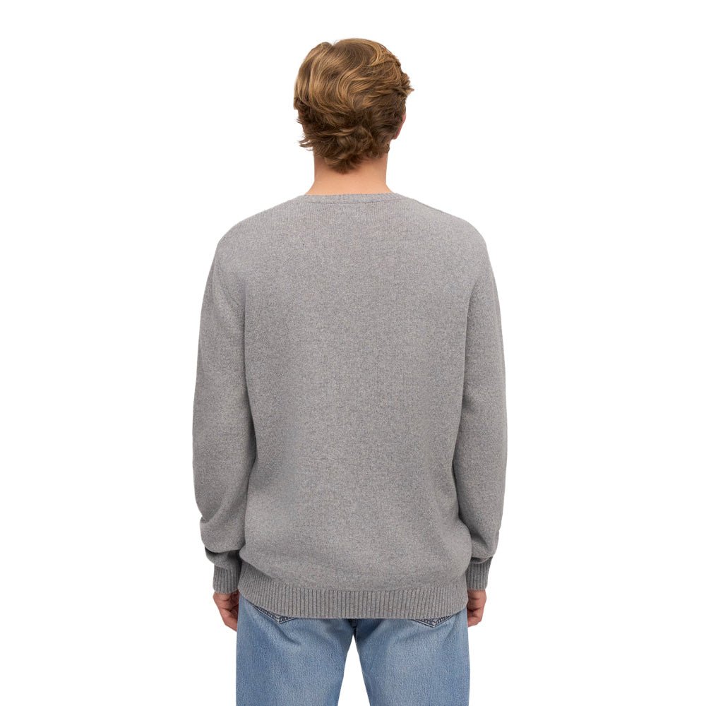 Colorful Standard Classic Merino Wool Crew Heather Grey - Merchant Menswear