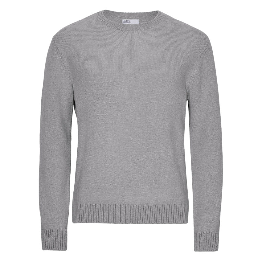 Colorful Standard Classic Merino Wool Crew Heather Grey - Merchant Menswear