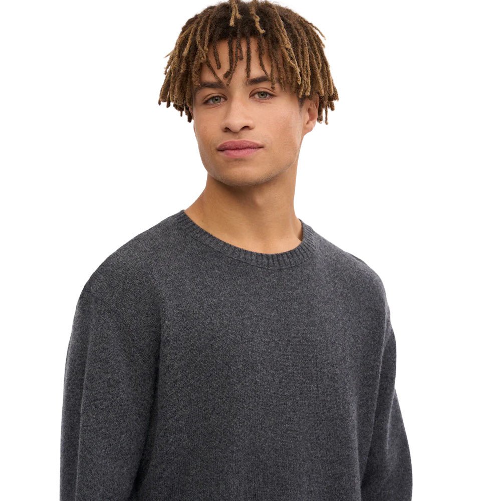 Colorful Standard Classic Merino Wool Crew Lava Grey - Merchant Menswear