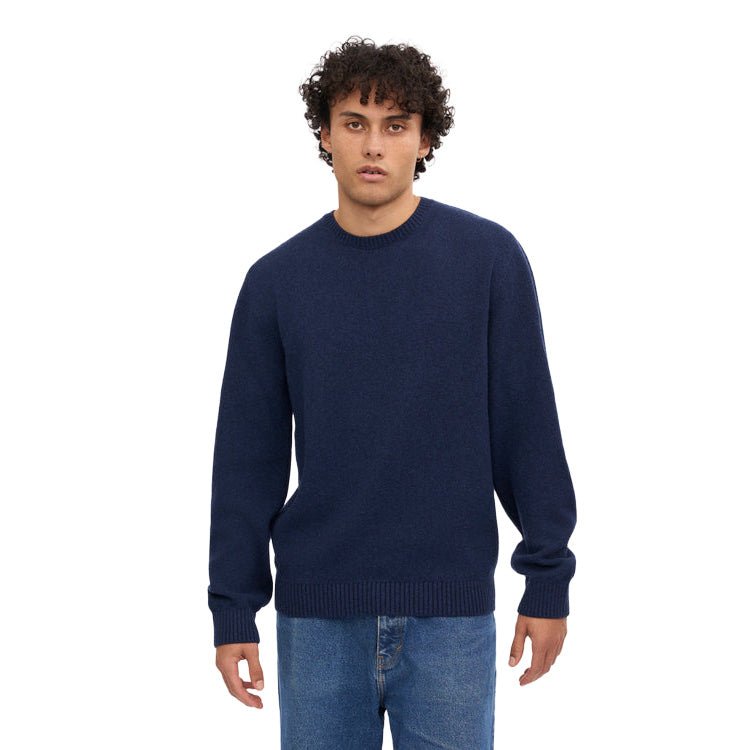 Colorful Standard Classic Merino Wool Crew Marine Blue - Merchant Menswear