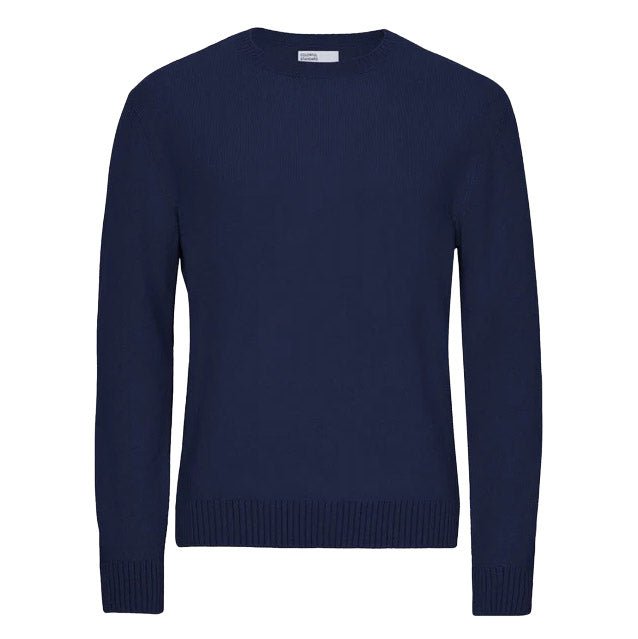 Colorful Standard Classic Merino Wool Crew Marine Blue - Merchant Menswear