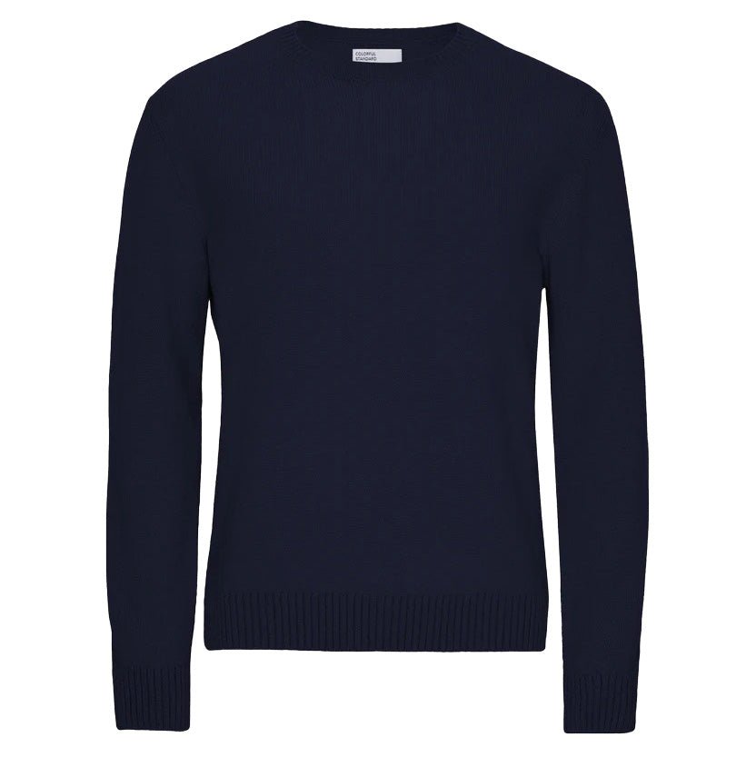 Colorful Standard Classic Merino Wool Crew Navy Blue - Merchant Menswear