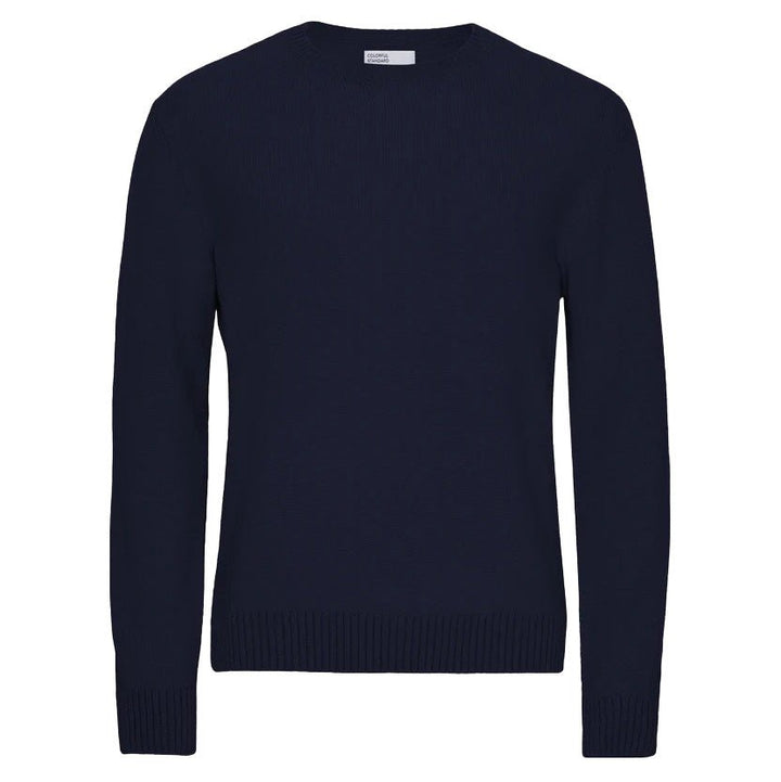 Colorful Standard Classic Merino Wool Crew Navy Blue - Merchant Menswear