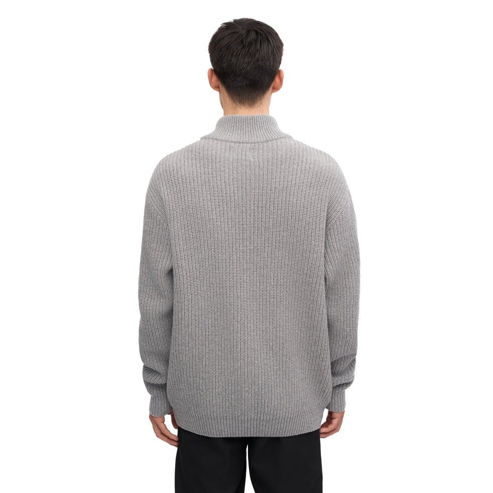 Colorful Standard Classic Merino Wool Quarter Zip Heather Grey - Merchant Menswear