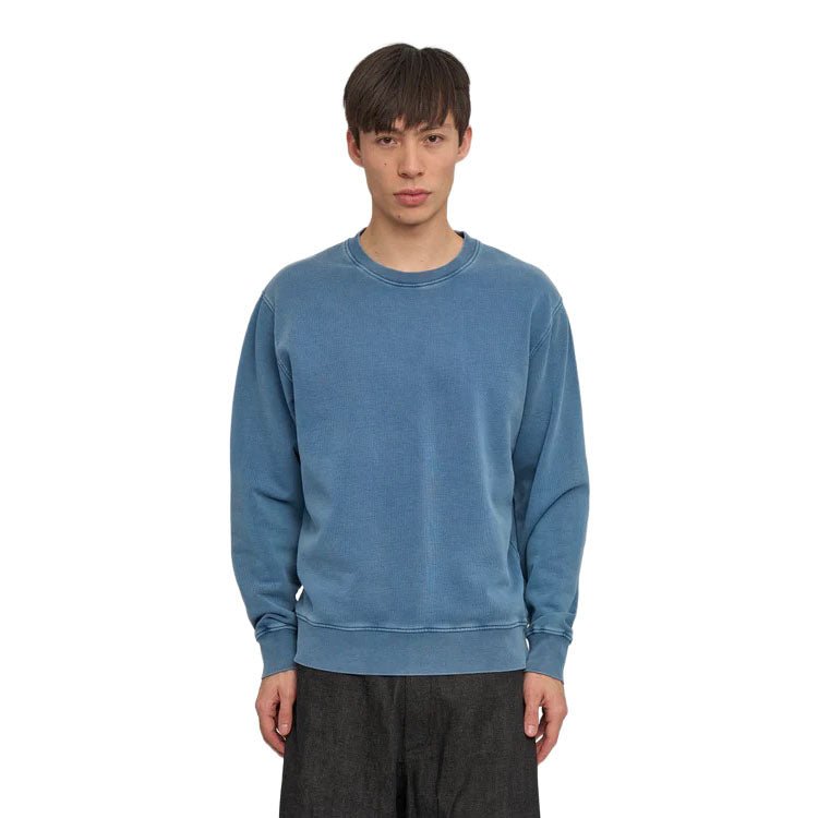 Colorful Standard Classic Organic Crew Faded Indigo - Merchant Menswear