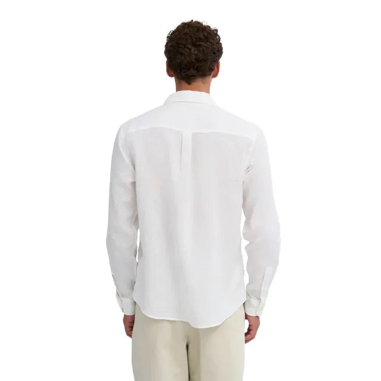 Colorful Standard L/S Linen Shirt Optical White - Merchant Menswear