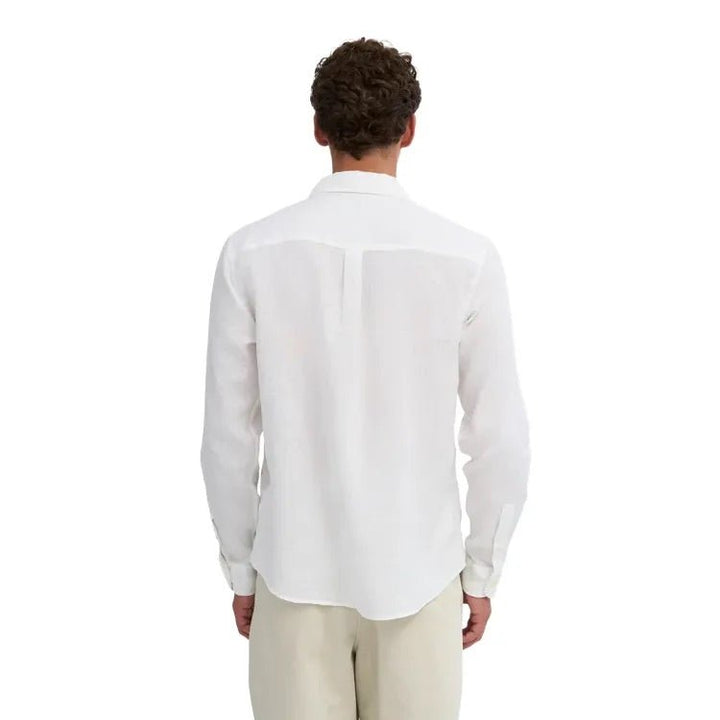 Colorful Standard L/S Linen Shirt Optical White - Merchant Menswear