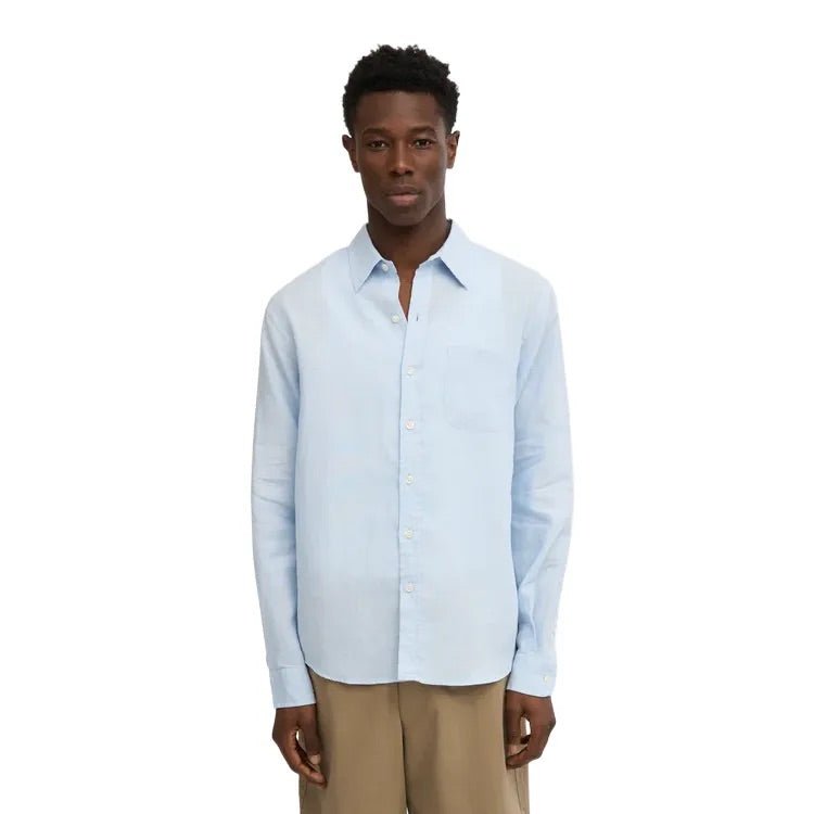 Colorful Standard L/S Linen Shirt Polar Blue - Merchant Menswear