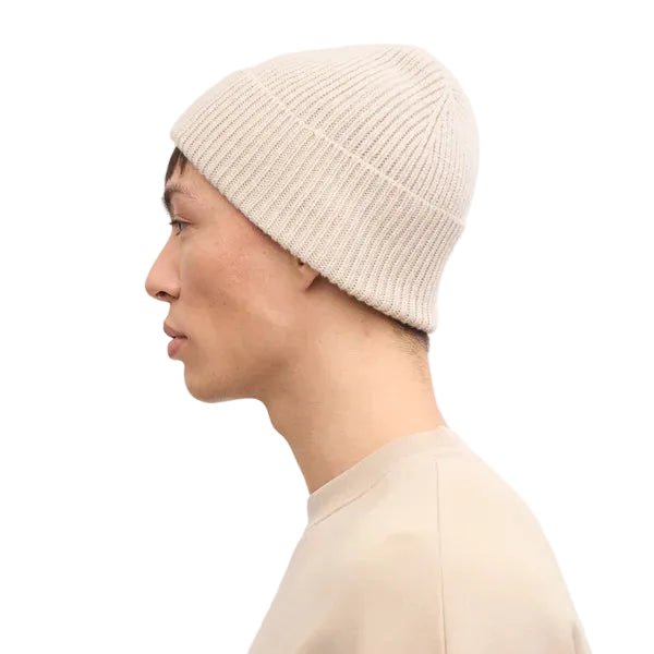 Colorful Standard Merino Wool Beanie Ivory White - Merchant Menswear