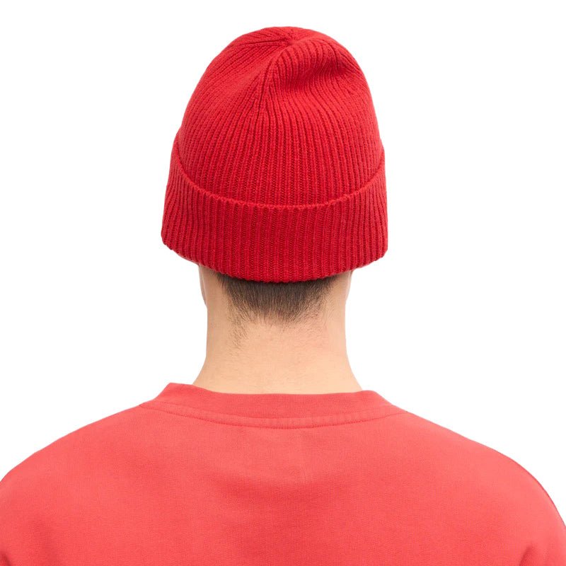 Colorful Standard Merino Wool Beanie - Scarlet Red - Merchant Menswear