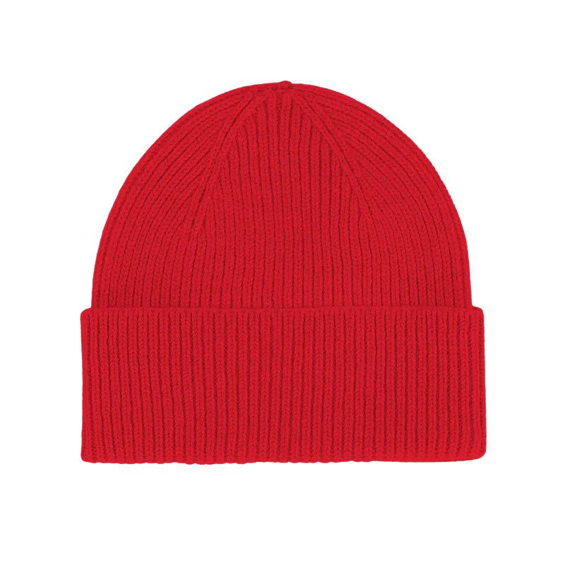 Colorful Standard Merino Wool Beanie - Scarlet Red - Merchant Menswear