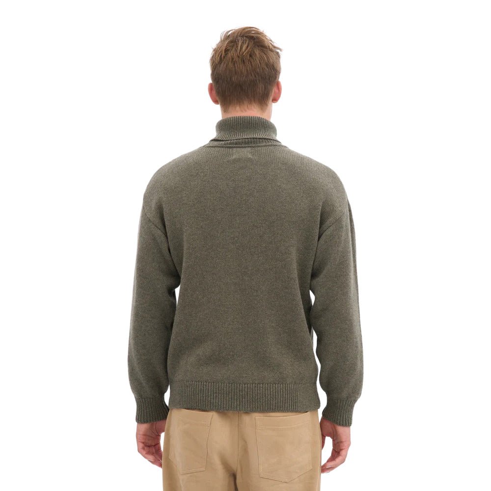 Colorful Standard Merino Wool Turtleneck Dusty Olive - Merchant Menswear