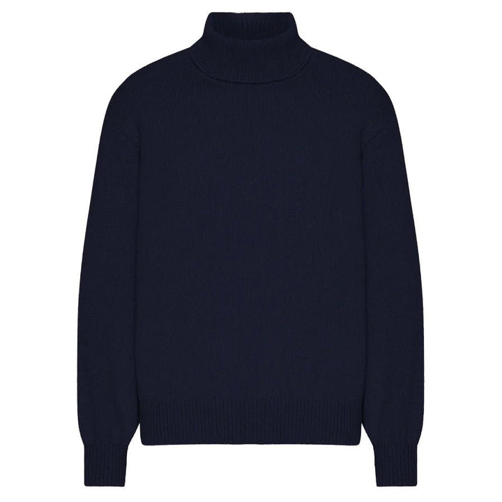 Colorful Standard Merino Wool Turtleneck Navy Blue - Merchant Menswear