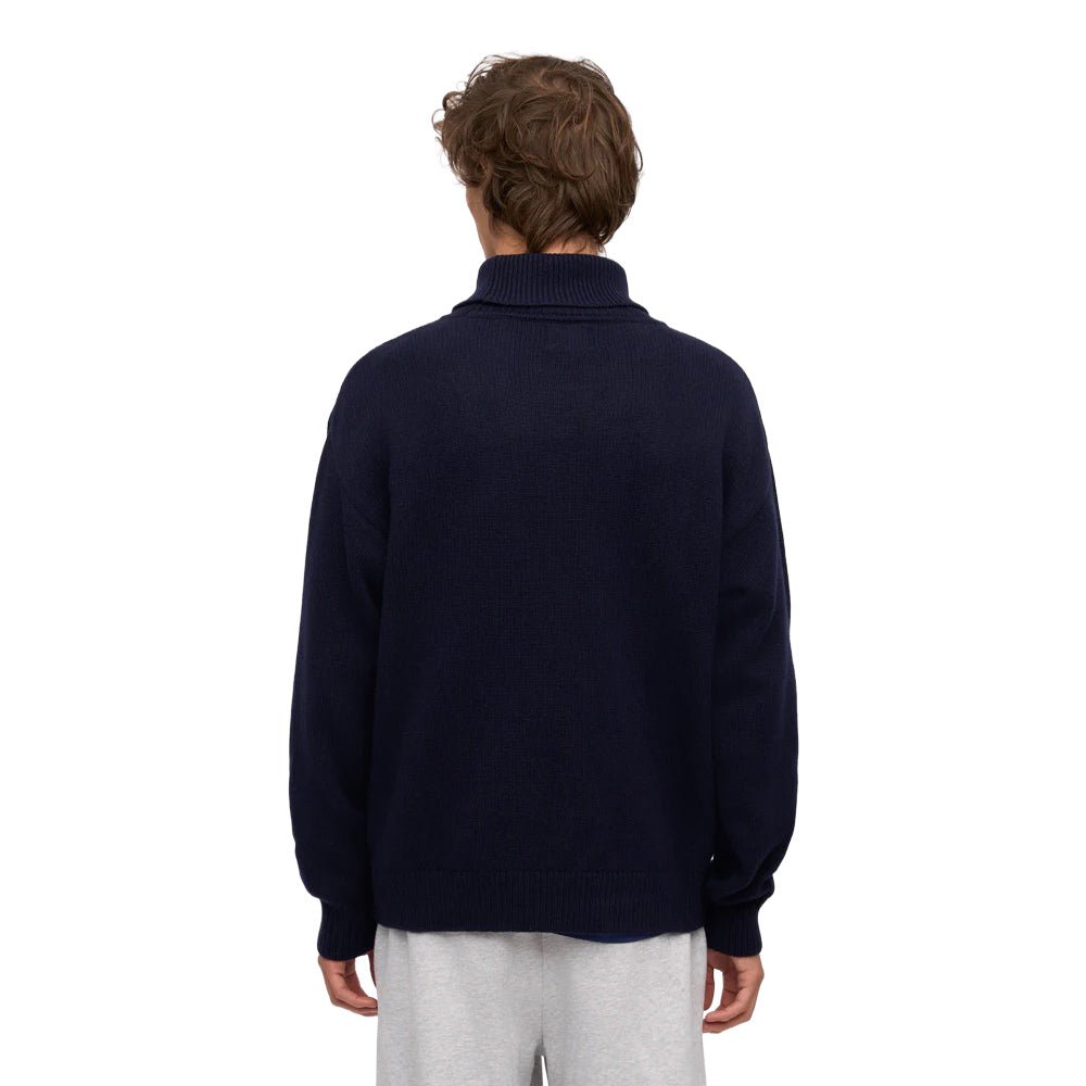 Colorful Standard Merino Wool Turtleneck Navy Blue - Merchant Menswear