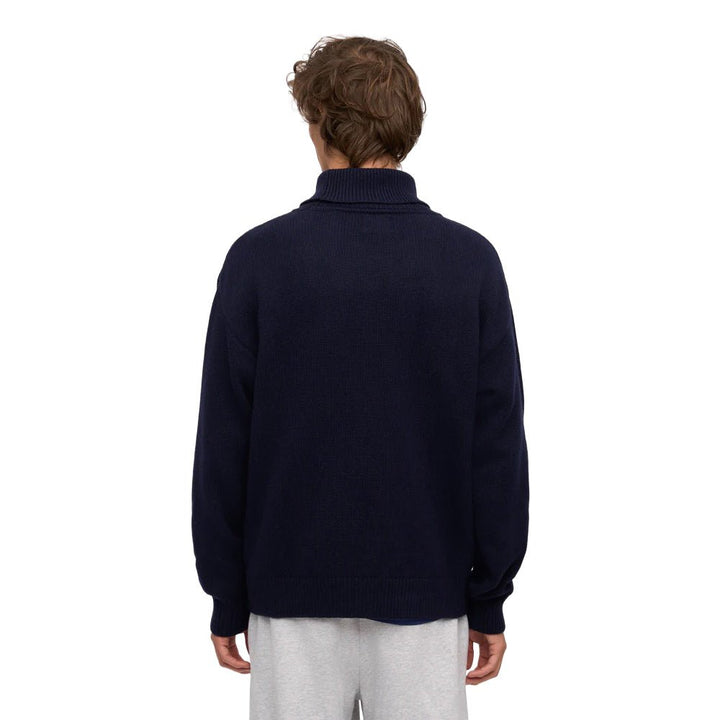 Colorful Standard Merino Wool Turtleneck Navy Blue - Merchant Menswear