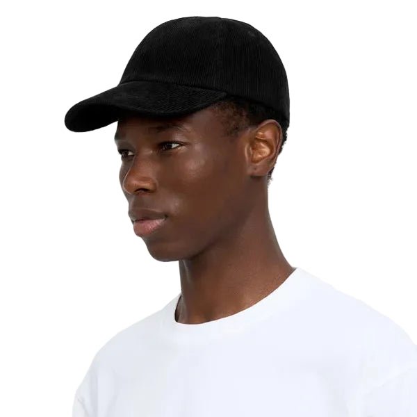 Colorful Standard Organic Corduroy Caps Deep Black - Merchant Menswear