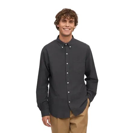 Colorful Standard Organic Cotton Oxford Shirt Lava Grey - Merchant Menswear