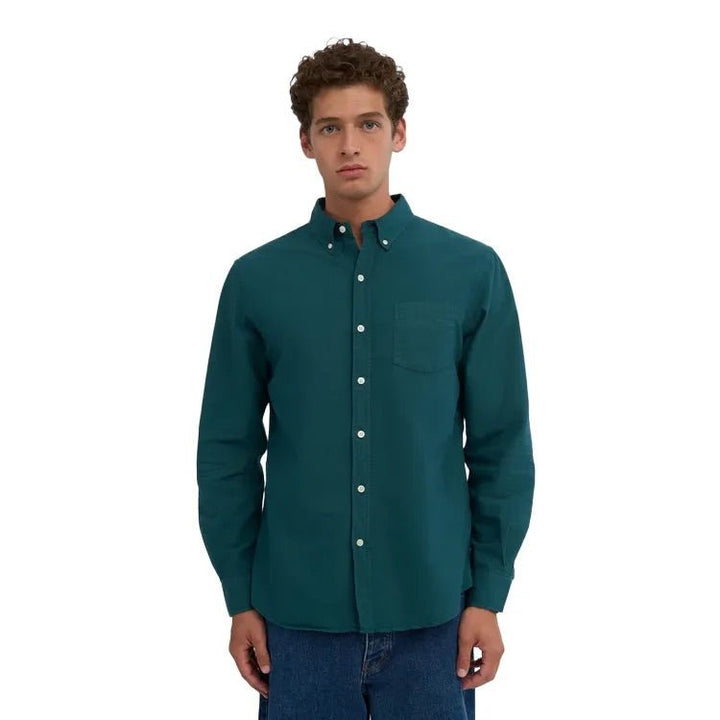 Colorful Standard Organic Cotton Oxford Shirt Ocean Green - Merchant Menswear