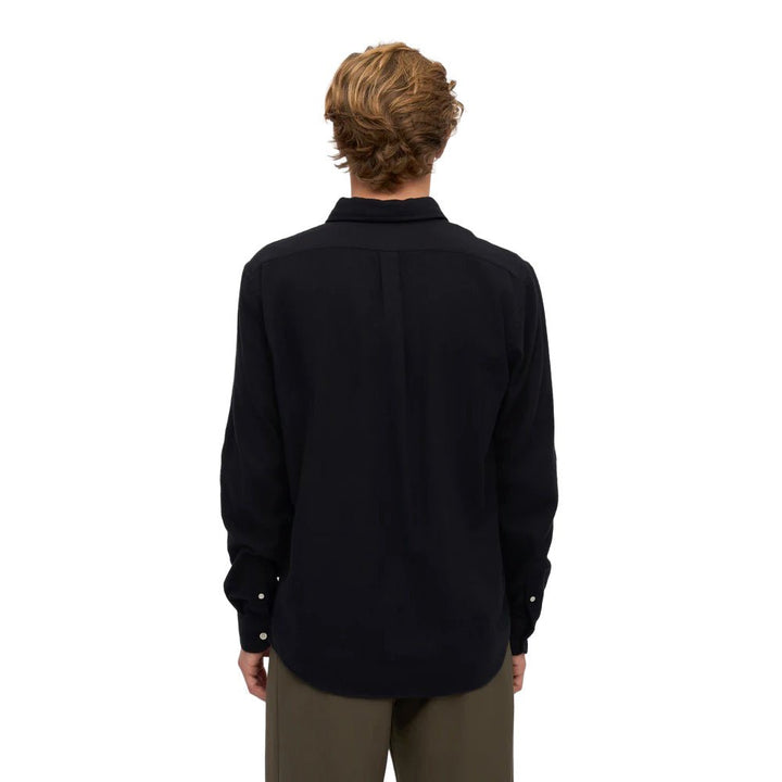 Colorful Standard Organic Flannel Shirt - Deep Black - Merchant Menswear