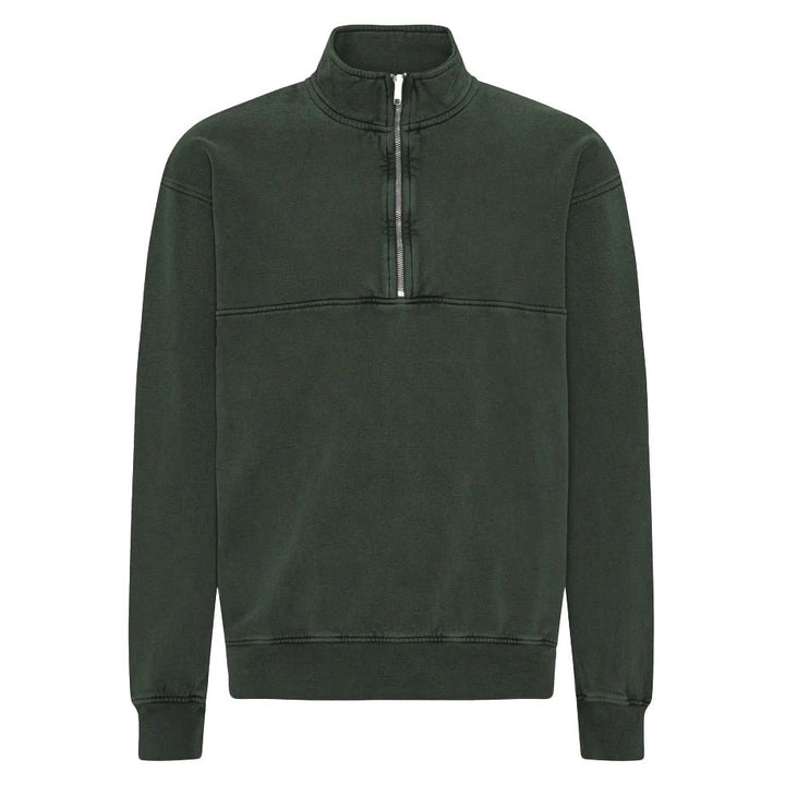 Colorful Standard Quarter Zip Sweat Midnight Forest - Merchant Menswear