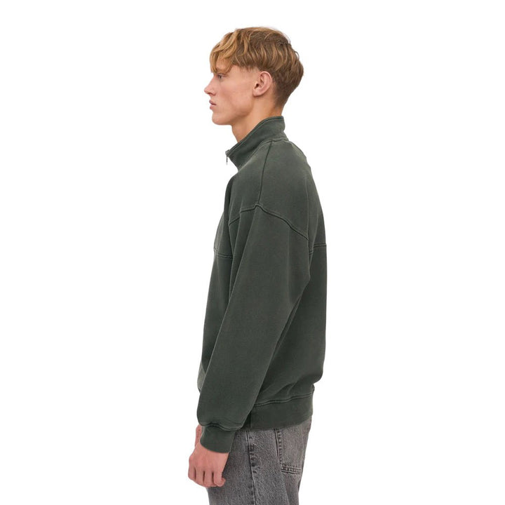 Colorful Standard Quarter Zip Sweat Midnight Forest - Merchant Menswear